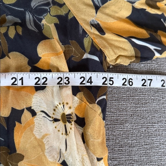 Blånk London Floral Stripe Tiered Shirt Dress Tunic Boho 3/4 Sleeve 2X Earthy - Picture 8 of 16